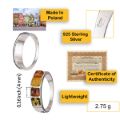 Multicolor Baltic Amber Ring in Sterling Silver