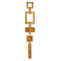18K Gold Plated 925 Sterling Silver and Baltic Honey Amber Pendant  Back