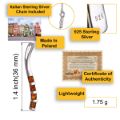Baltic Honey Amber Contemporary Pendant in Sterling Silver