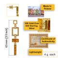 18K Gold Plated 925 Sterling Silver Baltic Honey Amber Bullet Clutch Earrings