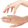 Baltic Honey Amber Claddagh Ring in Sterling Silver