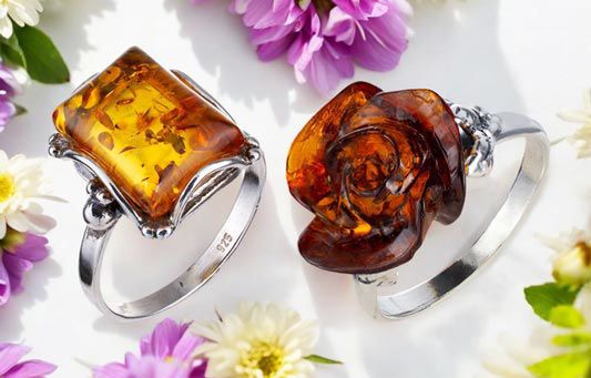 Baltic Amber Rings