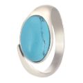 Sterling Silver and Turquoise Adjustable Spoon Ring