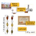 genuine Baltic amber earrings certified