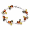"Kayla" Baltic Amber Bracelet in Sterling Silver