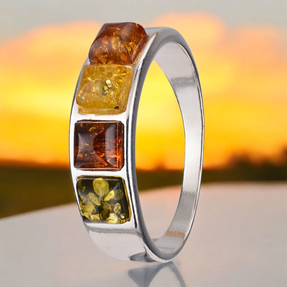amber gemstone ring