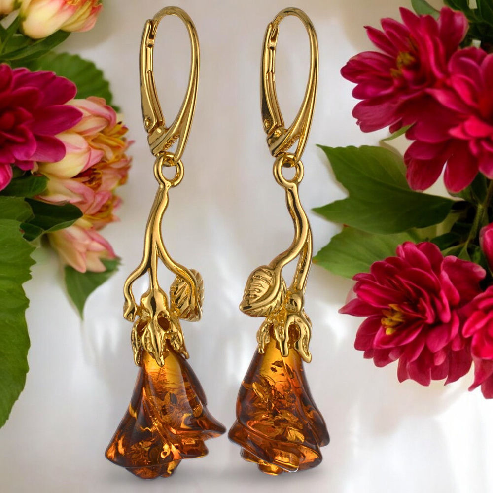 amber earrings